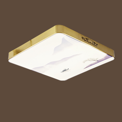 68032SQ-120W-Brass+Acrylic-Φ500x50mm