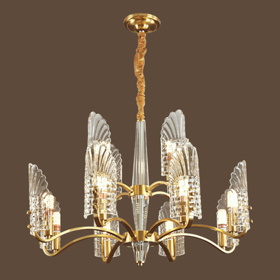 68029-12-WithoutBulb-Brass+Glass-Φ780x550mm