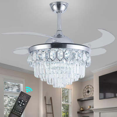 023A-42inch-48w-stainless steel+crystal